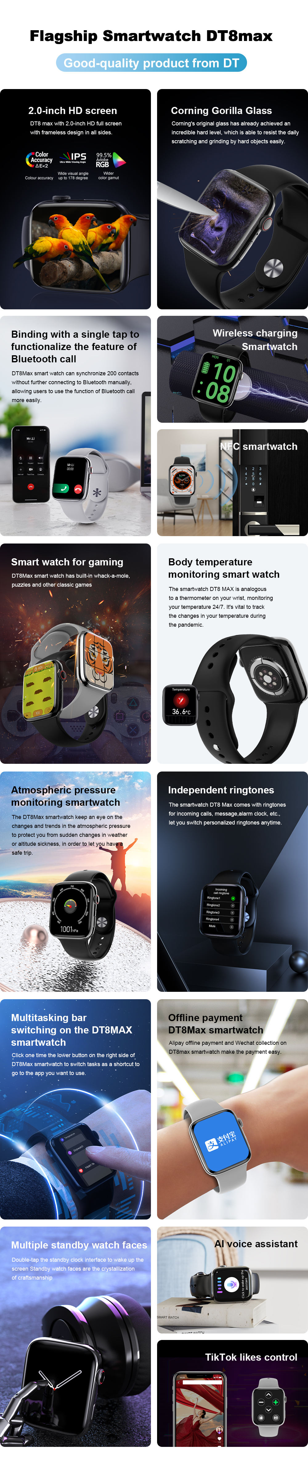 DT8 Max Series 8 Smart Watch